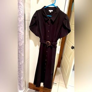 Calvin Klein black split sleeve dress 16 NWT